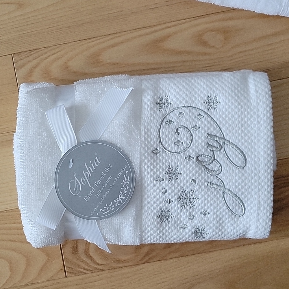 Christmas Hand Towels Sophia 100% percent cotton hand towel set